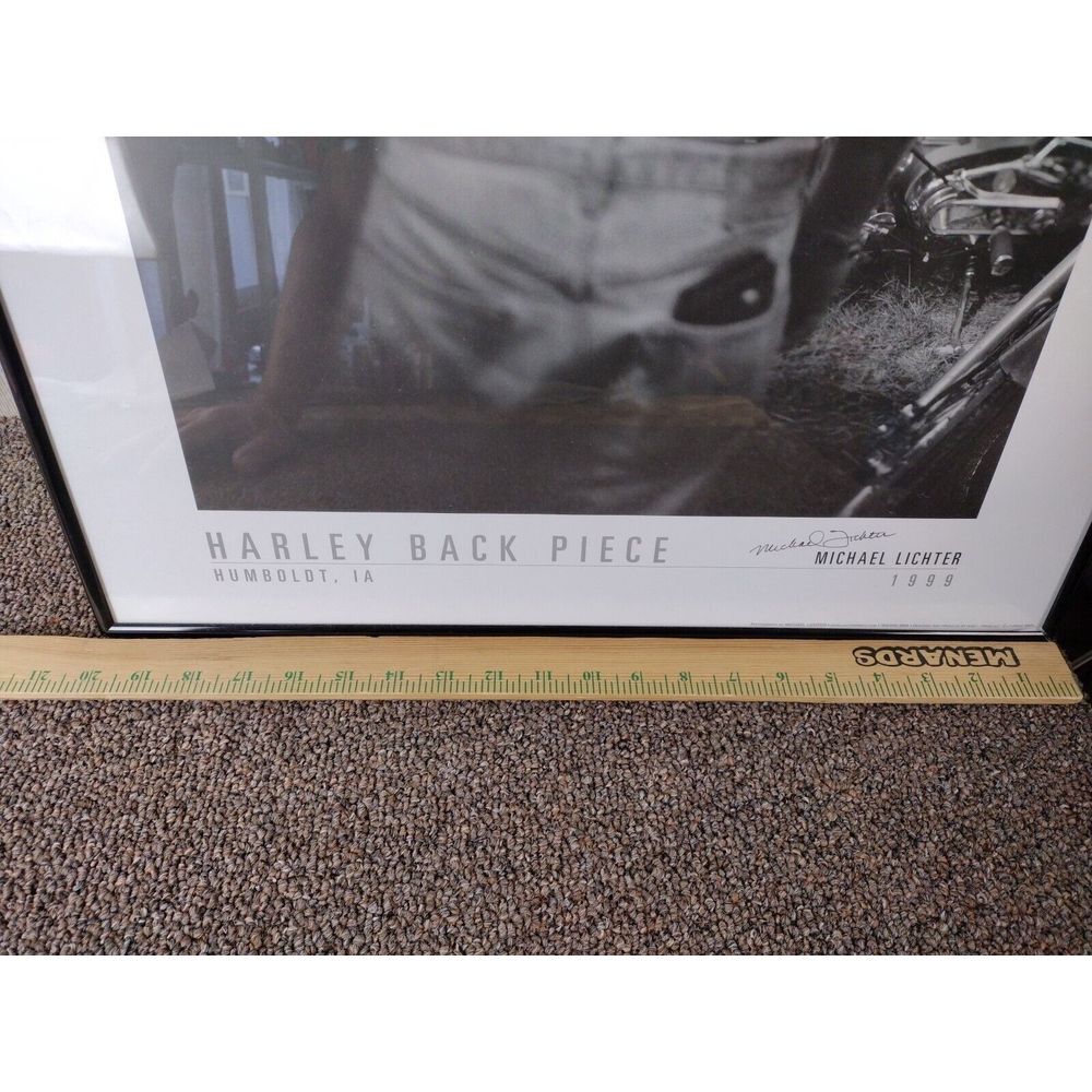 Michael Lichter 1999 "Harley Back Piece"  Poster Print Harley Davidson SIGNED - Picture 12 of 13